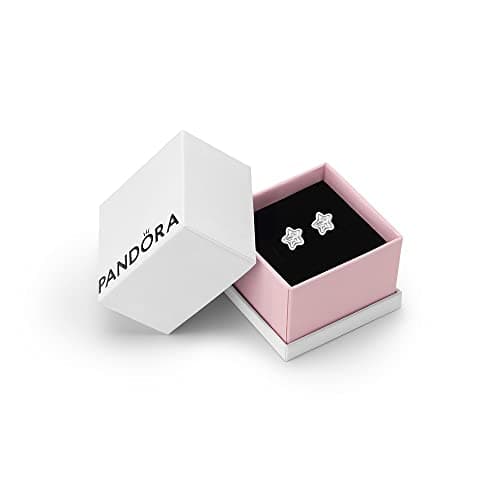 Image of Pandora Moments Women's Sterling Silver Sparkling Star Stud Earrings, With Gift Box