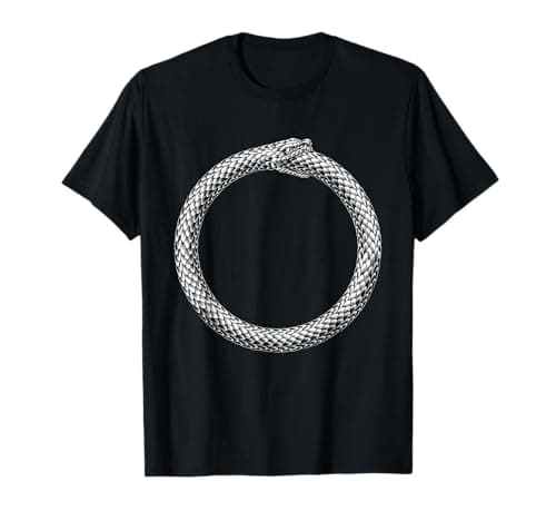 Image of Ouroboros Uroboros Circle Serpent Snake Vintage Woodcut T-Shirt