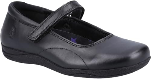Image of Hush Puppies Girls Aria Senior School Uniform Shoe, Black, 3 UK