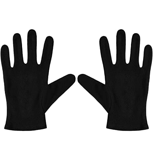 Image of Balinco COTTON GLOVES BLACK, one size fits all, 20s men & women costume, fabric gloves, accessory for carnival, fancy dress, shrovetide, new year's eve