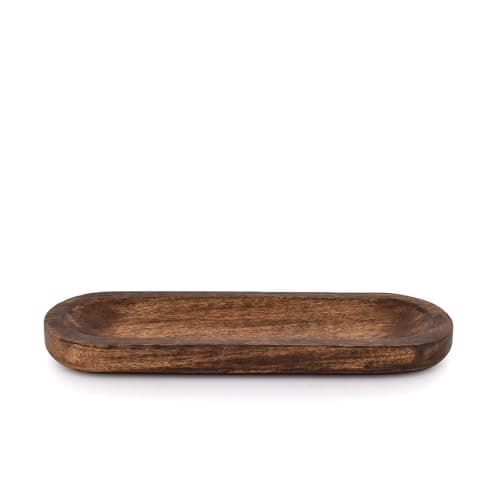 Image of Kaizen Casa Wood Incense Burner Handmade Modern Home Decor (27.94 x 10.16 x 2.54 cm)