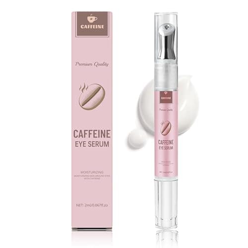 Image of Caffeine Eye Cream + Aloe Vera - Hydrating Eye Serum with Massage Roller for Dark Circles Puffy Eyes, Firming & Lifting Under Eye Skin - Reduce Fine Lines and Wrinkles