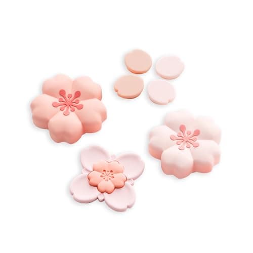 Image of GeekShare Thumb Grip Caps Set for Switch 2, Cross D-Pad Button Caps & ABXY Key Buttons Sticker Cover Caps Compatible with Switch 2 (Cherry Blossom)