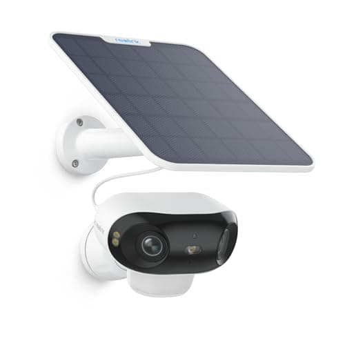 Image of Reolink 4K Battery Security Camera Outdoor Wireless with Dual Lens 180° View, Argus 4 Pro + 6W Solar Panel, 2.4/5GHz WiFi, AI Detection, Colour Night Vision, Works with Alexa, No Subscription Fee
