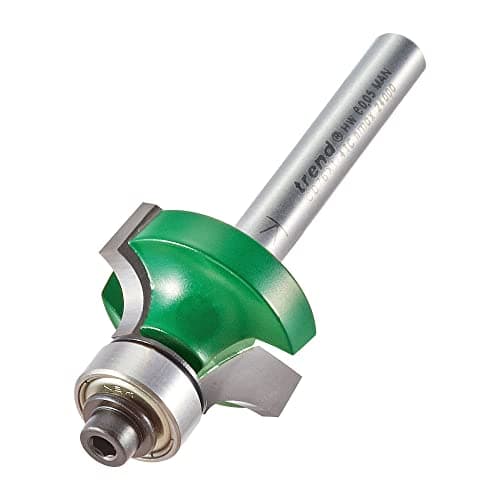 Image of Trend CraftPro Bearing Guided Round Over Router Cutter, 1/4 Inch Shank, 6.3mm Radius, 12.7mm Cut Length, Includes Multiple Bearings, Tungsten Carbide Tipped, C076X1/4TC