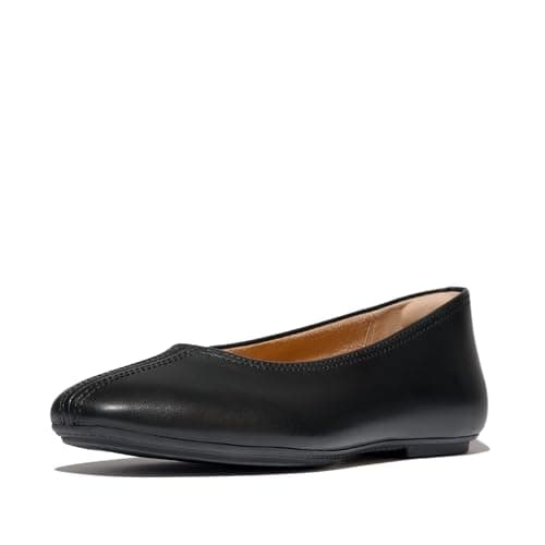 Image of Fitflop Delicato High-Cut Leather Women's Black Flats - UK 4