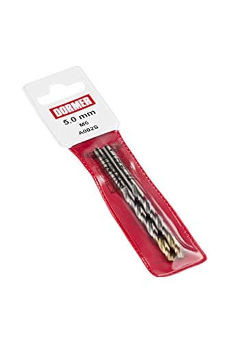 Image of Dormer A002 HSS-TiN Coated Jobber Drils (2) 4.00mm OL:75mm WL:43mm, Suitable for steel, stainless, cast iron, ceramics, plastics etc