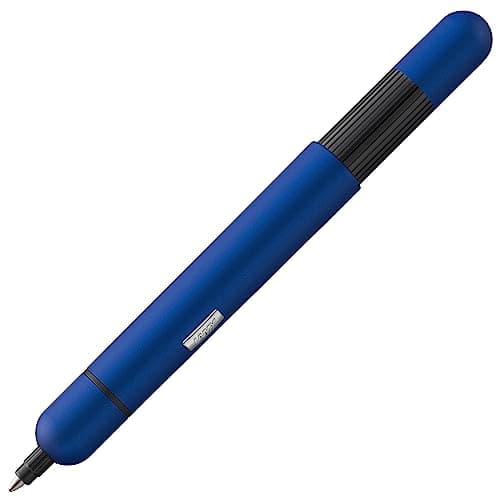 Image of Lamy pico imperialblue ballpoint pen - Innovative pocket pen - with one click in full size - metal barrel & line width M - incl. compact refill M 22 in black
