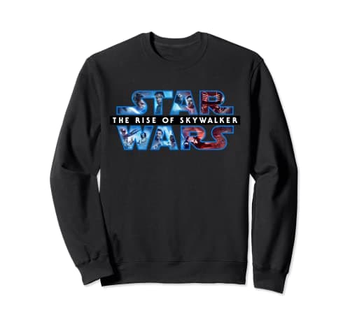Image of Star Wars The Rise of Skywalker Logo with Characters Sweatshirt