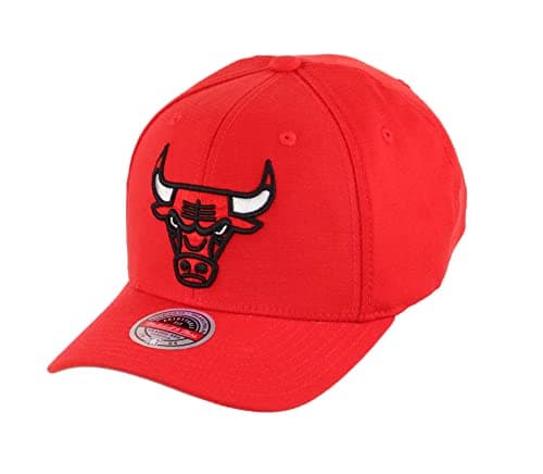 Image of Mitchell & Ness Chicago Bulls Red NBA Team Ground Stretch Snapback Cap - One-Size