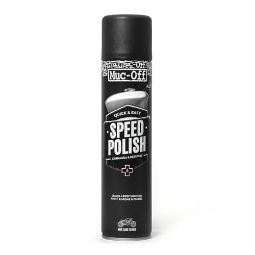 Image of Muc-Off Speed Polish - All-In-One Motorcycle Polish and Wax Spray with Pure Carnauba - Hydrophobic Water Resistant Barrier - High Gloss Finish - 400ml