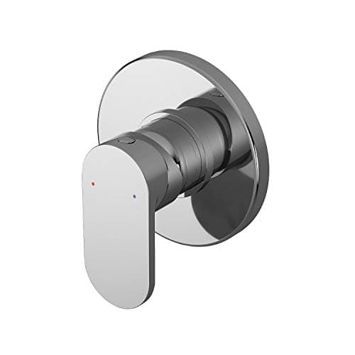 Image of Nuie BINMV10 Binsey Modern Bathroom Round Concealed Manual Shower Valve with Lever Handle, 110mm, Chrome
