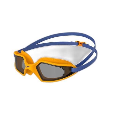 Image of Speedo Unisex-Youth Hydropulse Swimming Goggle | Comfortable Fit | Adjustable Design | Anti-fog | Anti-leak Goggles, Ultrasonic/Mango/Smoke, One Size