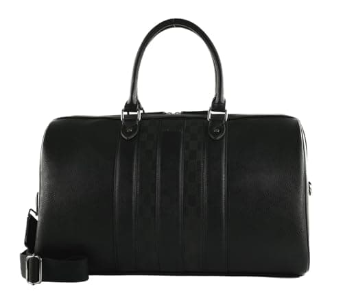 Image of Ted Baker Travel Bag Waylin House Check PU Holdall Bag Black