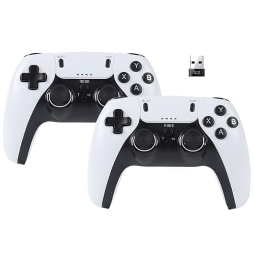 Image of USB Twin Wireless Gamepad for Retro Game Emulator Controller Rechargeable Joypad Remote Joystick for Windows PC,Raspberry Pi,Smart TV/Game Stick/Box, Projector with Batocera‌,Emuelec,Lakka,RetroArch