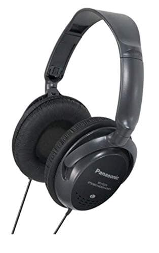 Image of Panasonic RP-HT225E-K Advanced Monitor Headphones-​Immersive XBS Bass,DJ-Style Single-Side Monitoring,Inline Volume Control,Frequency Response 18Hz-22kHz,Comfortable Over-Ear Design-Black​