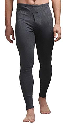 Image of HEAT HOLDERS - Mens Winter Warm Cotton Thermal Underwear Bottoms Long Johns (Large (36-38" Waist), Charcoal) (UK, Alpha, L, Regular, Regular, Charcoal)