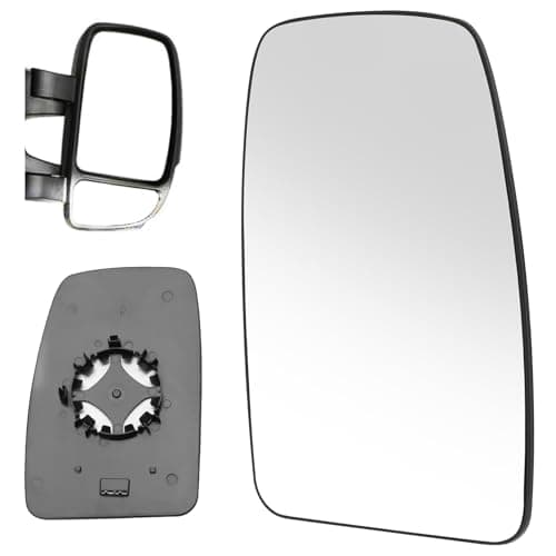 Image of 4419417 Heated Wing Mirror Glass, Right Driver Side Upper Mirror Replacement for Vauxhall Opel Movano Renault Master MK3 Nissan NV400 replaces 93197495 963655132R