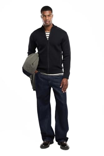Image of Armor Lux, Men's Carnac Cardigan, (010 Black 010 Black), Medium