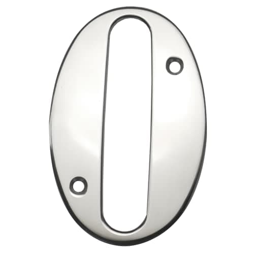Image of UAP House Numbers - 3 Inch Door Numbers Screw Fix For Front Door, Address Number Screw On For Doors And Gates, Letter Times Roman Font (Number 0, Mirror Polished)