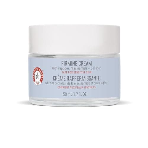 Image of First Aid Beauty Firming Collagen Cream with Collagen, Peptides and Niacinamide – Day + Night Anti-Ageing Face Moisturiser – 50 mL