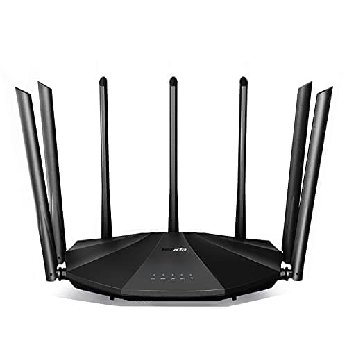 Image of Tenda AC23 AC2100 Smart WiFi Router - Dual Band Gigabit Wireless (up to 2033 Mbps), 1400 sq ft Coverage for Large Home, Parental Control, 4X4 MU-MIMO, 7 * 6dBi External Antennas, Alexa Compatible