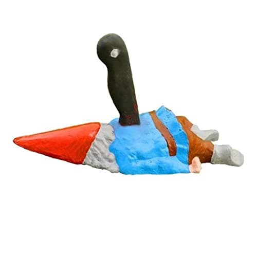 Image of PiniceCore Zombie Dwarf Gnome Statue Attractive Non-fading Dwarf Zombie Sculpture Ornament Decoration for
