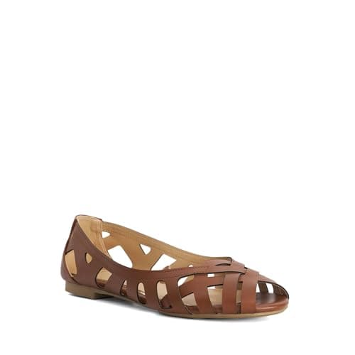 Image of Dune London Ladies Howell Open Weave Ballet Flats Size UK 3 Ballet Pumps Tan