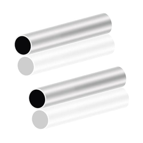 Image of LAVMHAB 6063 Aluminum Tube 24mm OD x 22mm ID 1.0mm Wall Thickness 150mm Length, Aluminum Round Tubing Seamless Straight Pipes (2pcs)