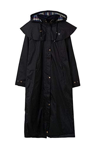 Image of LightHouse Outback Women's Full-Length Waterproof Raincoat - Lightweight, Durable, Stylish - Perfect for Outdoor Adventures - Black - 10