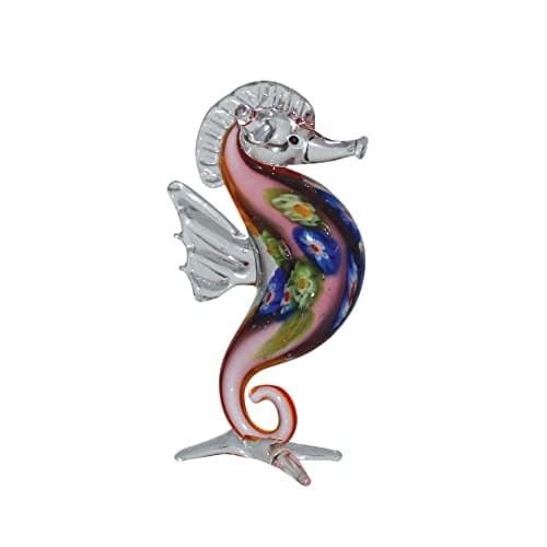 Image of WIDDOP Miniature Seahorse Glass Ornament Objets D'art