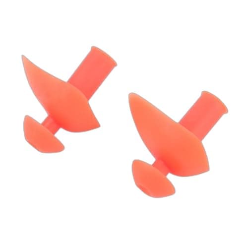 Image of Speedo Unisex-Youth Ergo Swimming Earplugs | Ergonomic Design | Reusable Case, Dragonfire Orange, One Size