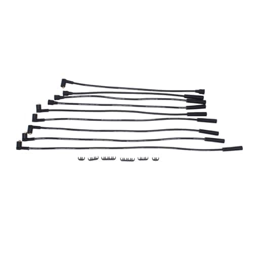 Image of 1 Set 8mm Black HT Leads Ignition Wires Cables Kit Fits For Rover V8 Double Silicon leads