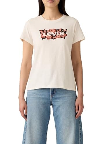 Image of Levi's The Perfect Tee Gab Rose Bw Fill Egret G, Gab Rose Bw Fill Egr, XL