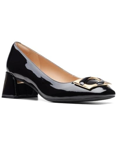 Image of Clarks Women's Nyta 45 Jazz Pump, Black Patent Leather, 5 UK