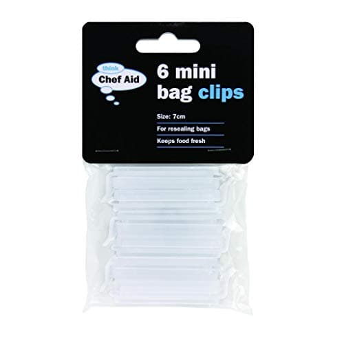 Image of Chef Aid 6-Piece Mini Bag Clip Set, White
