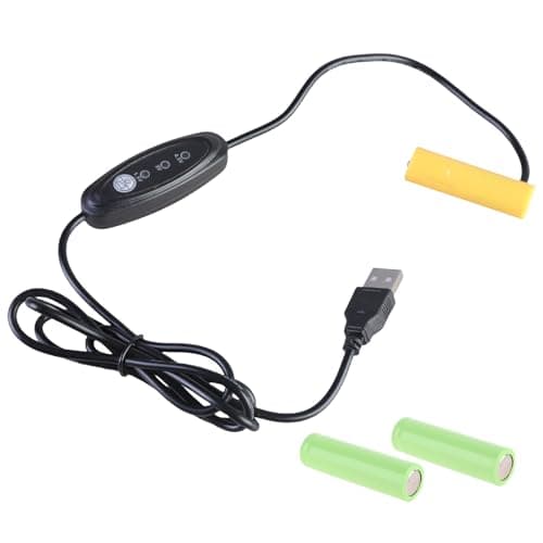 Image of GAOINTELL USB 5V2A to 1.5V 3V 4.5V AA Fake Battery Elimination Cable Power Adapter Cord Replace for 1-3pcs 1.5V AA LR6