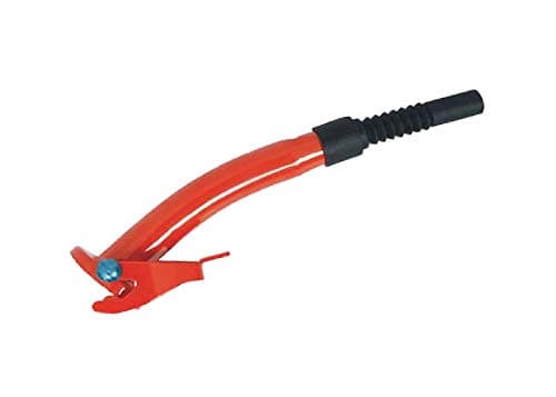 Image of ASC NEW RED METAL JERRY CAN POURING SPOUT WITH FLEXIBLE NOZZLE for fuel petrol diesel oil gasoline & water leak free for 5l 10l 20l - RED SPOUT