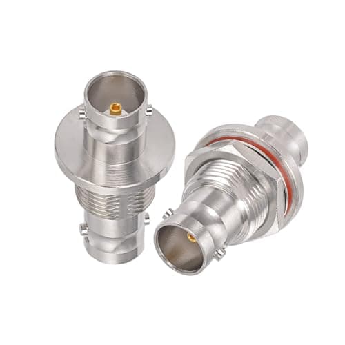 Image of Superbat BNC Female to Female Bulkhead SDI Barrel Connector Adapter 75ohm Coax Coupler Joiner for Video Recorder, CCTV Monitor, Security Camera, HD-SDI/ 3G-SDI/ 4K/ 8K SDI Video Camera Cable 2Pcs