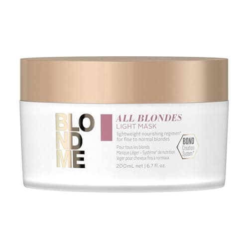 Image of Schwarzkopf Professional BLONDME All Blondes Light Mask For Colored Lighthened Bleached Hair 3D Bond Creation Technology Silk Protein Complex Mulberry Silk Extract Moisturizing Detangling 200 ml