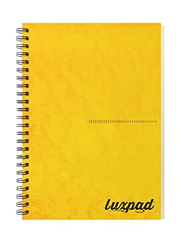 Image of Silvine Luxpad A5 Memory Aid Yellow Paper Notebook - Lined (120 Pages)