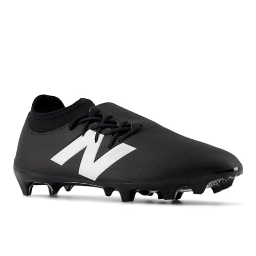 Image of New Balance Unisex-Adult Furon Dispatch Fg V7+ Soccer Shoe, Black/White/True Red, 9 Wide Women/7.5 Men