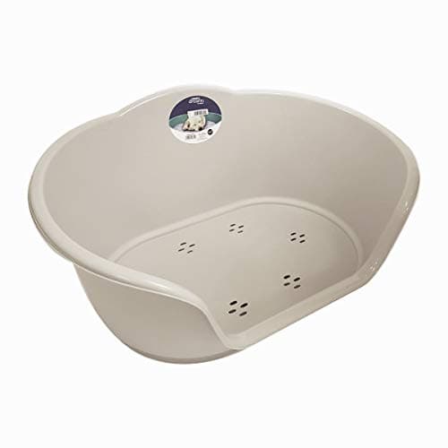Image of YöL Light Grey Plastic Pet Bed Heavy Duty Waterproof Cat Dog Basket Medium Comfortable Re-usable