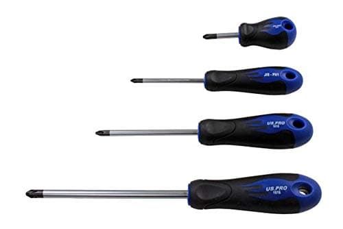 Image of US PRO Tools 4 Piece Japanese Industry Standard Screwdriver Set JIS ph1,2,3-1616