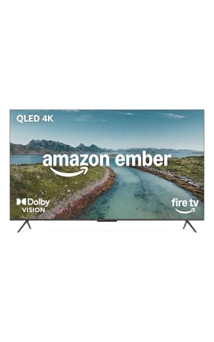 Image of Amazon Ember 55" QLED Series with Fire TV (newest gen), 4K Ultra HD smart TV, HDR10+, Dolby Vision, Dolby Audio, quad-core processor, hands-free with Alexa