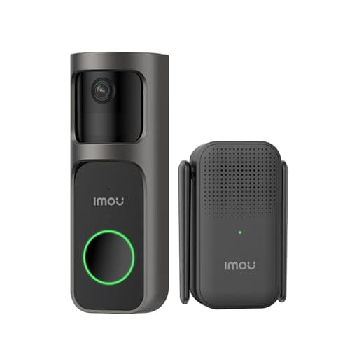 Image of IMOU Doorbell 2S Kit, 2K/3MP, Outdoor Smart Wi-Fi Rechargeable Battery Video Doorbell with Plug-In Chime