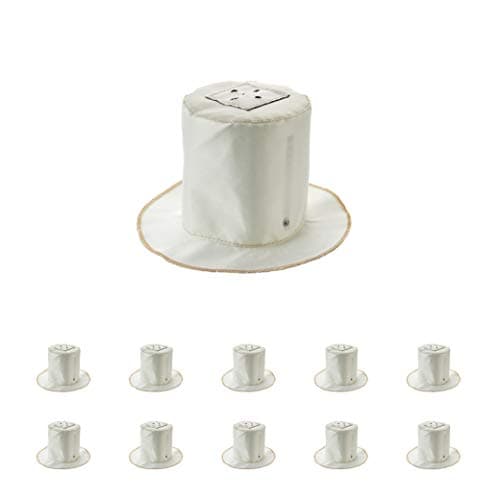 Image of National Lighting Fire Hoods for Downlights, Fire Rated Intumescent Downlight Hoods Covers Heatguards Recessed Fibreglass Fire Proof Ceiling Hoods, Small (150x150mm) – 10 Pack