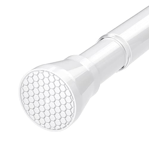 Image of Tension Rod Extendable Curtain Poles 70-130 cm Tension Rods for Curtains Net Curtain Rods Extendable Shower Curtain Rod Telescopic Curtain Pole No Drilling Spring Tension Rod for Windows,Bathroom