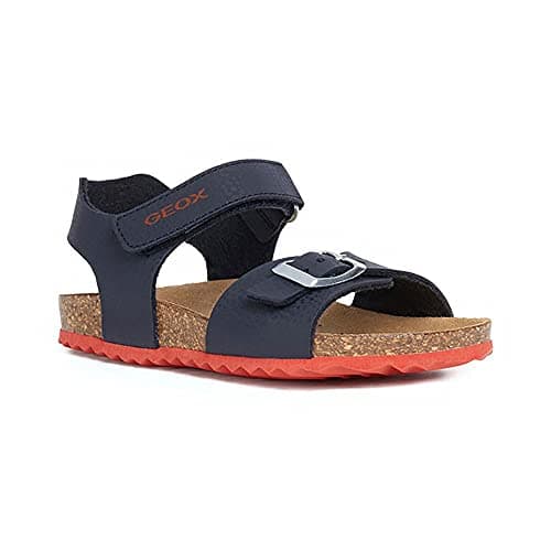 Image of Geox Boys J Ghita Boy B Sandals, Navy Red, 3 UK