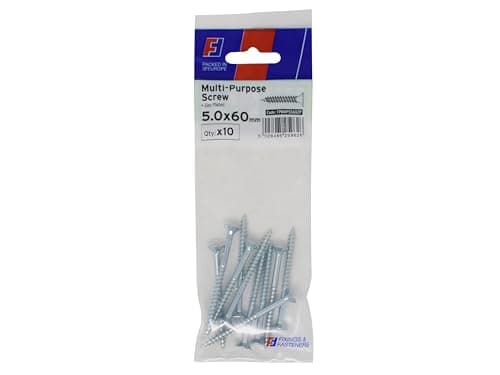 Image of Forgefix Multi-Purpose Pozi Screw CSK ST ZP 5.0 x 60mm ForgePack 10, used in all trades including joinery, electrical and plumbing